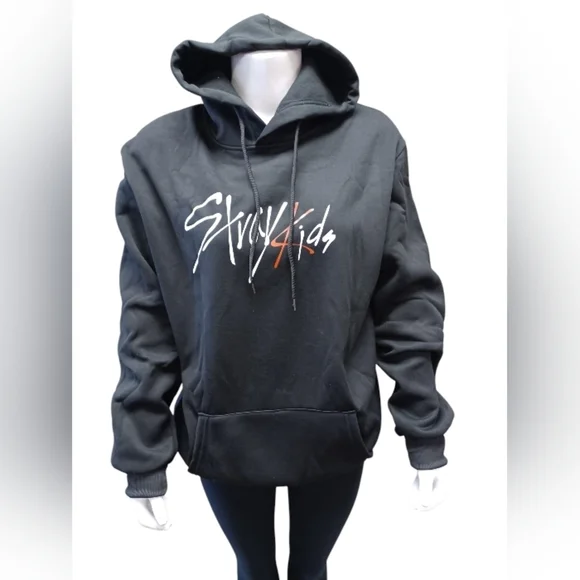 Stray Kids EUC Black Hoodie L/S Kangaroo Size XXXL - Picture 3 of 7